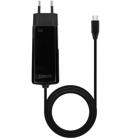 Cargador de Portátil GaN TooQ TQLC-USBCGAN100PD-C USB Tipo-C/ 45W/ Automático/ Voltaje 5-20V